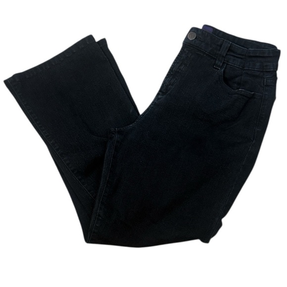 NYDJ Denim - NYDJ Classic Black Slimming Lift Tuck Technology Straight Leg Jeans Size 12P